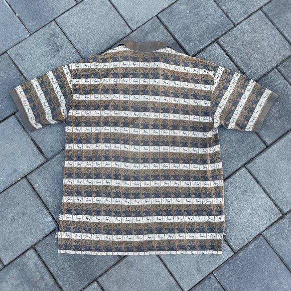 Descente Pattern Polo Golf Shirt RARE pattern - Size L - Picture 6 of 8
